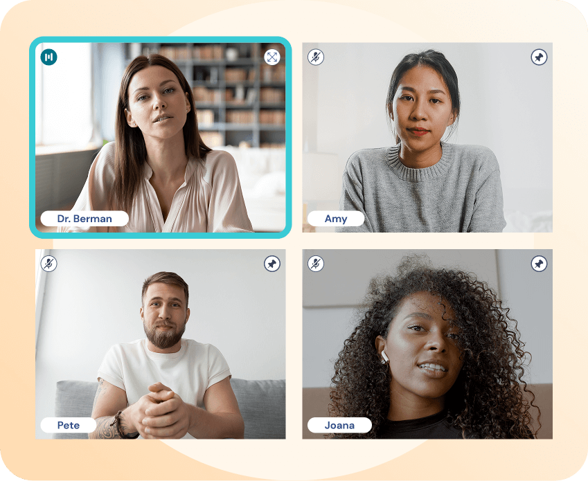 Brightside group IOP video call screenshot